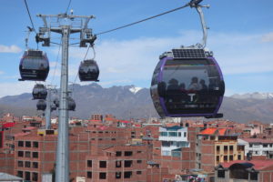 南米ボリビア・ラパスのロープウェイ
