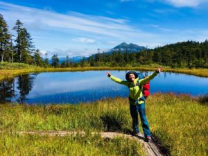 野沢温泉ツアー　登山ガイド飯田貴子